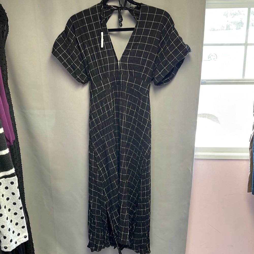 Black and white lovestitch midi dress